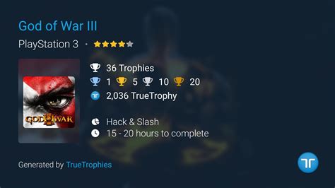 God of War III Trophies | TrueTrophies