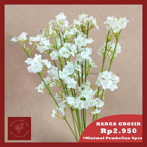 Jual Artificial Flower White Baby Breath Bunga Palsu Plastik Buatan