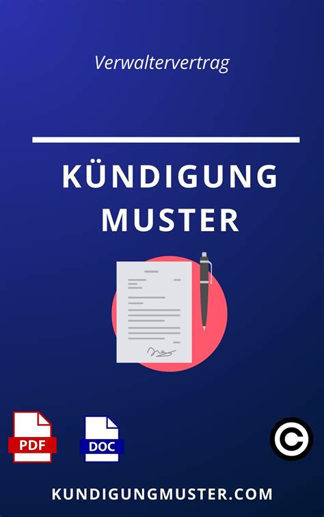 Verwaltervertrag K Ndigung Muster Und Vorlage