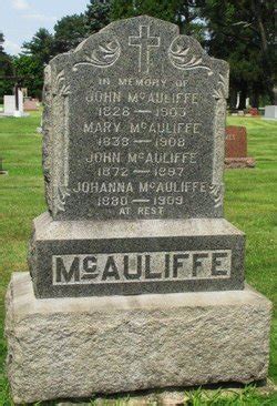 John Mcauliffe M Morial Find A Grave