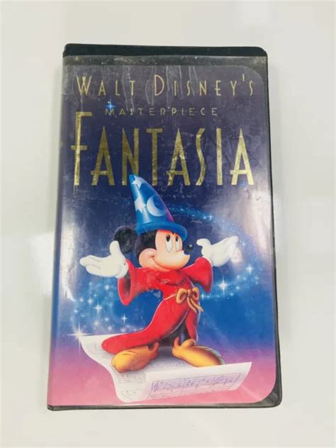 WALT DISNEY S MASTERPIECE Fantasia VHS 1991 Clamshell RARE Black