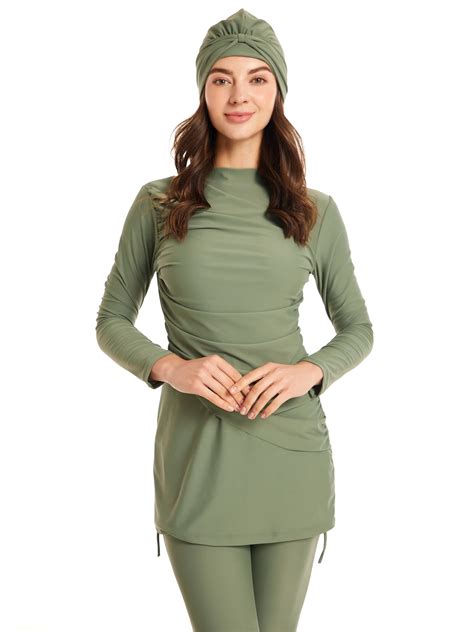 Other Outdoors Modest Muslim Swimwear All Black Burkinis Islam Swimsuit Bikini Full Coverage