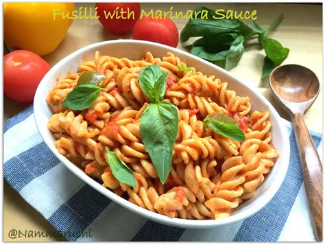 Namma Saviruchi Fusilli With Tomato And Basil Sauce Marinara Sauce