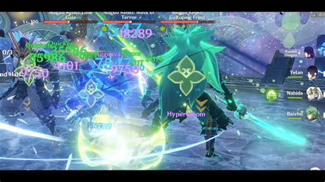 Raiden Yelan Nahida Baizhu Team Comp Test Abyss Youtube