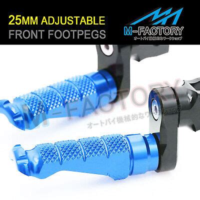 Blue 25mm Adjustable R Fight Front Foot Pegs For Yamaha YZF R6 03 17 16