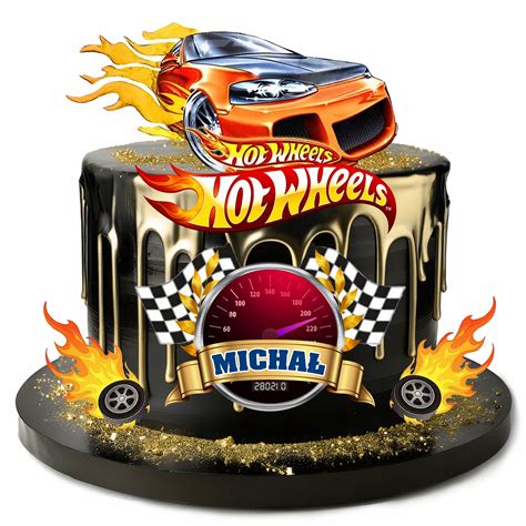 Wydruk opłatek cukrowy cukrowa dekoracja na tort HOT WHEELS Imię Allegro pl
