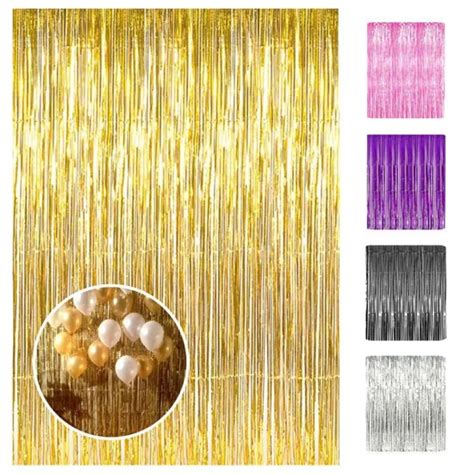 Wholesale Foil Party Decorations Metallic Tinsel Foil Curtain For Photo