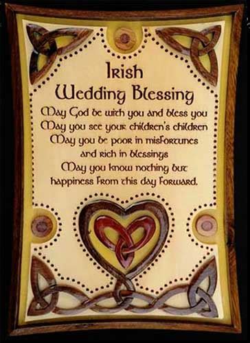 Irish Wedding Blessing Plaque - Celtic