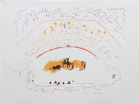 Pablo Picasso Efter Plaza De Toros Konst Grafik Auctionet