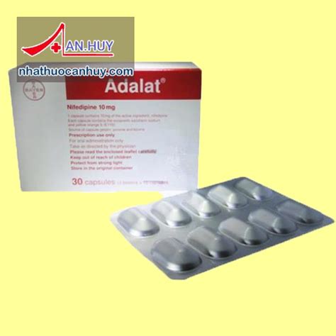 Thuốc Adalat 10mg Thuốc điều trị tăng huyết áp đau thắt ngực Nhà