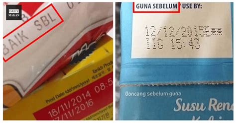 Ini Beza Label Tarikh Luput Baik Sebelum Guna Sebelum Yang Perlu