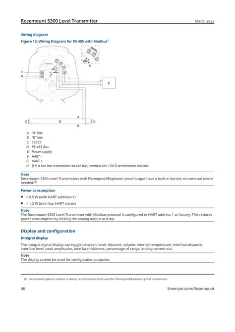 Emerson Aluminium Rosemount 5300 Level Transmitter Guided Wave Radar