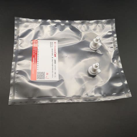 Gas Sampling Bags Tedlar Gas Bag Pvf Film 10L With Two PTFE Valves