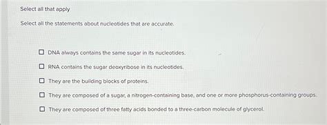 Solved Select All That Applyselect All The Statements About Chegg