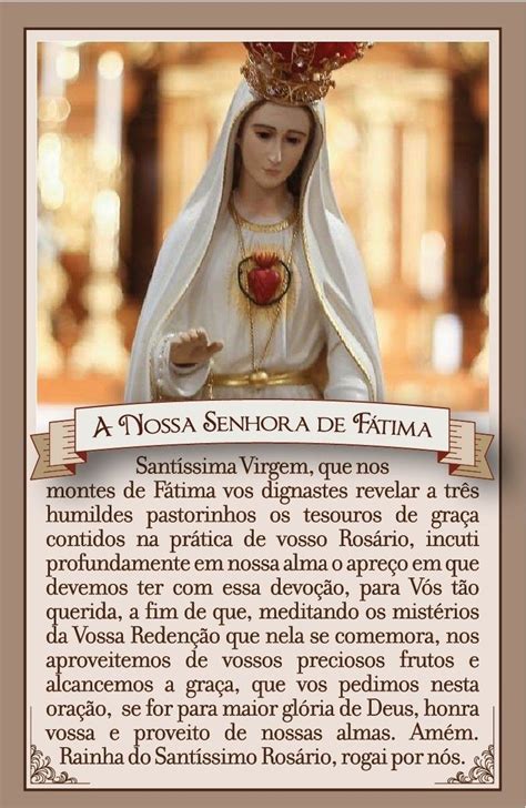 Ora O A Nossa Senhora De F Tima St Francis Assisi Jesus Images