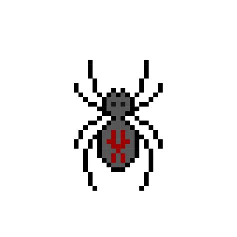 Black Spider In Pixel Art Style 20577542 Vector Art At Vecteezy