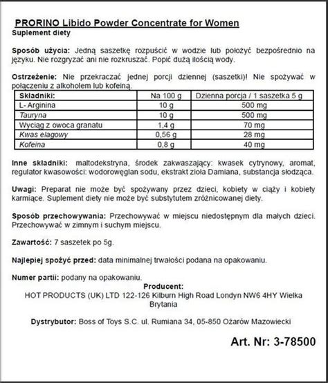 Koncentrat środek na libido pożądanie kobiet sex Arena pl