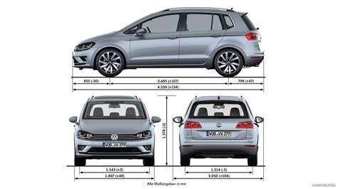 Volkswagen Golf Sportsvan 2014MY Dimensions