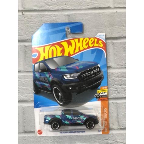 Htd Regular Hot Wheels Ford Ranger Raptor HKS Blue Racing Car