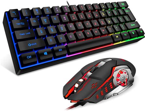 Buy Mftek 60 Gaming Keyboard And Mouse Combo Ultra Compact 61 Keys Tkl Design Gaming Keyboard