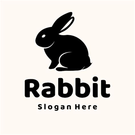 Premium Vector Black Rabbit Logo Design Template Vector Icon