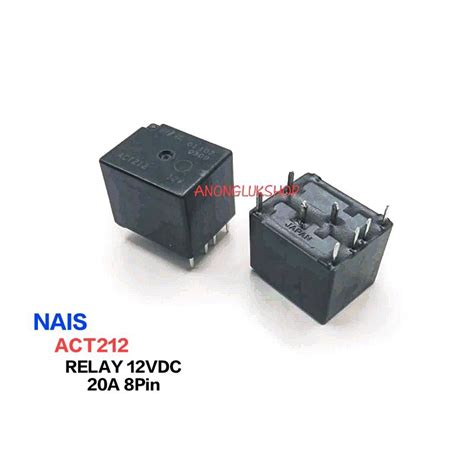 ราคา 1ตัว 👉👉 ACT212 12VDC NAIS รีเลย์ในบอร์ดรถยนต์ รีเลย์ 8ขา 12VDC 20A ...