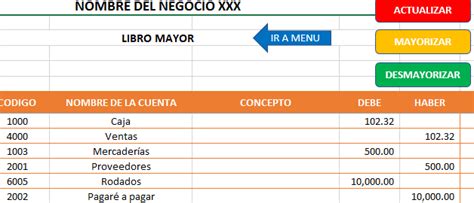 Libro Mayor En Excel Blog Aplica Excel Contable Riset