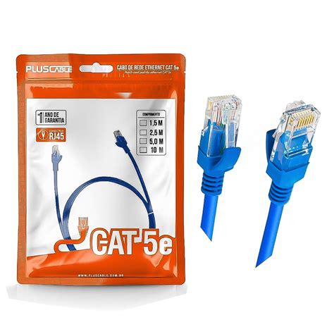 Cabo De Rede Cat E M Pc Ethu Bl Patch Cord Pluscable