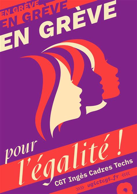 Affiche Ugict Cgt Dappel à La Grève Féministe Du 8 Mars