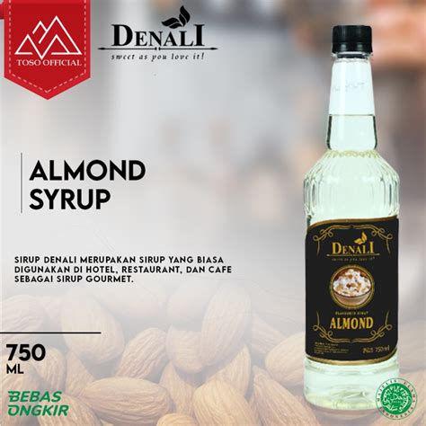 Jual Denali Sirup Flavour Almond 750ml Syrup Shopee Indonesia