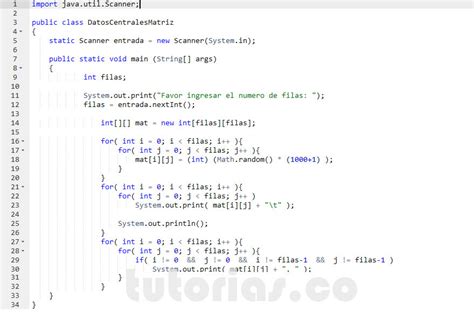 Arrays Java Datos Centrales De Una Matriz Tutorias Co