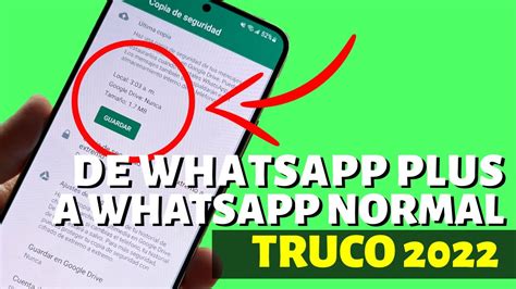 Pasa De Whatsapp Plus A Whatsapp Normal Sin Perder Nada De Chats