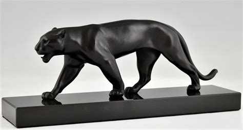 Art Deco Style Panther Sculpture Ouganda Deconamic