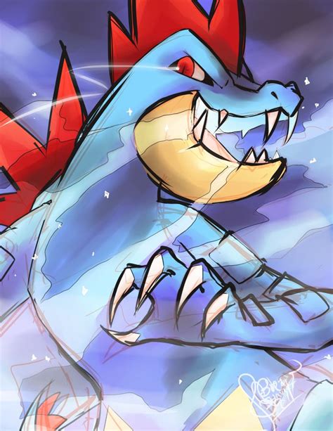 Feraligatr Used Ice Fang By Clefdesoll On Deviantart Pokemon Pokemon