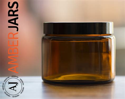 500ml Glass Amber Jars with Black Wadded Lid. | Amber Glass Jars ...