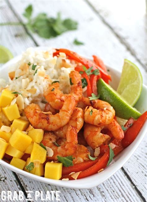 Spicy Citrus Shrimp And Coconut Rice Bowls