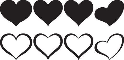 Conjunto De Icono De Vector De Corazón Conjunto De Iconos De Corazón Vector 7654178 Vector En