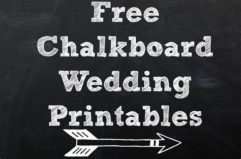 Printable Chalkboard Table Numbers Rustic Wedding Chic