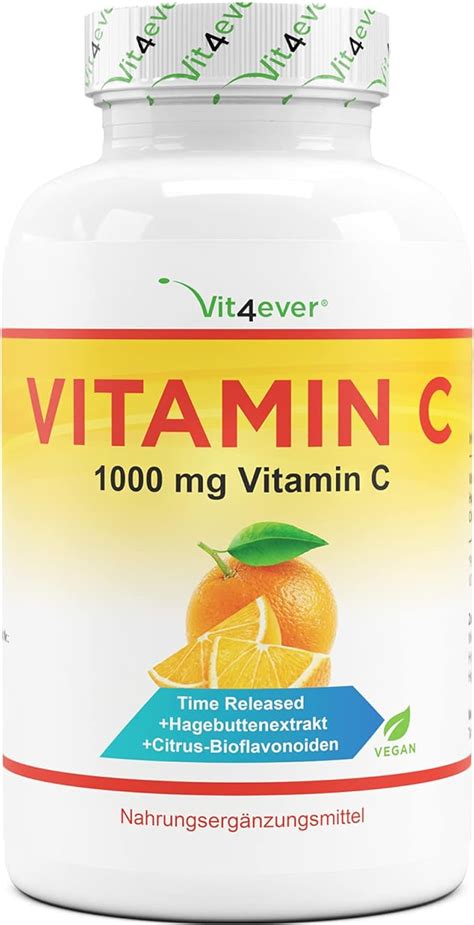 Vitamine C 1000mg 365 comprimés par an Effet à libération prolongée