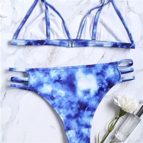 Swim Tie Dye Blue Bikini Poshmark