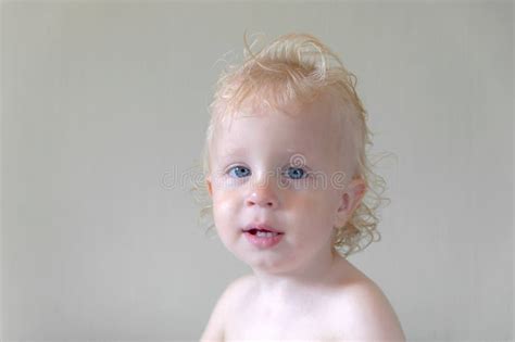 Laughing Portrait of a Kid with White Hair and Blue Eyes Stock Image - Image of joyful, happy ...