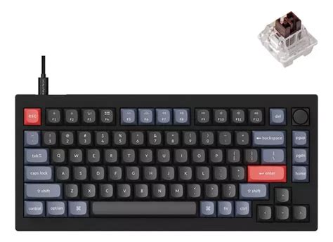 Teclado Gamer Hot Swap Mecánico V Knob English Led Rgb Meses sin interés
