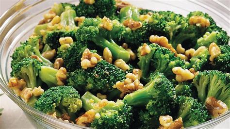 Broccoli With Walnut Garlic Butter Recipe Vegetable Side Dishes