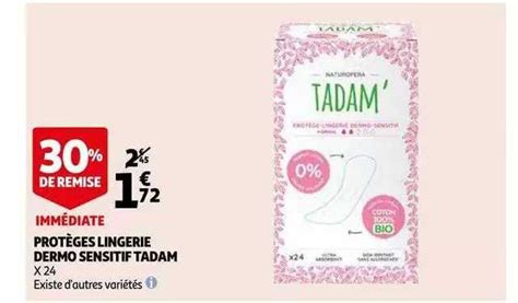 Promo Protèges Lingerie Dermo Sensitif Tadam chez Auchan iCatalogue fr