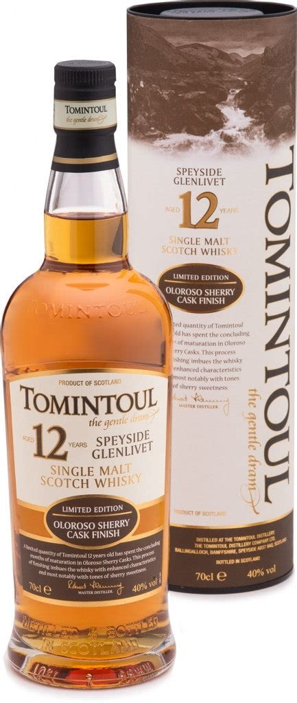 Tomintoul 12 Years Old Oloroso Sherry Cask Speyside Single Malt Whisky