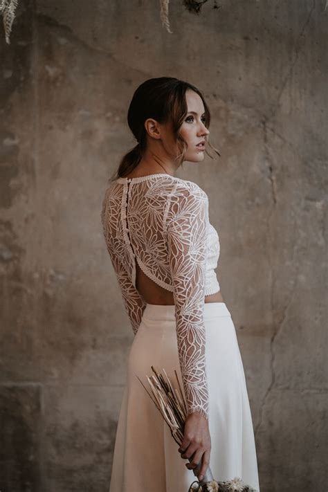 Zweiteiler für moderne Bräute Labude Brautmode Vintage hochzeit