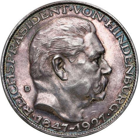 Niemcy Medal Hindenburg Goetz Srebro Archiwum Niemczyk Pl