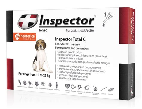 Inspector Total C Spot-on For Dogs From 10 To 25 kg (Fipronil ...