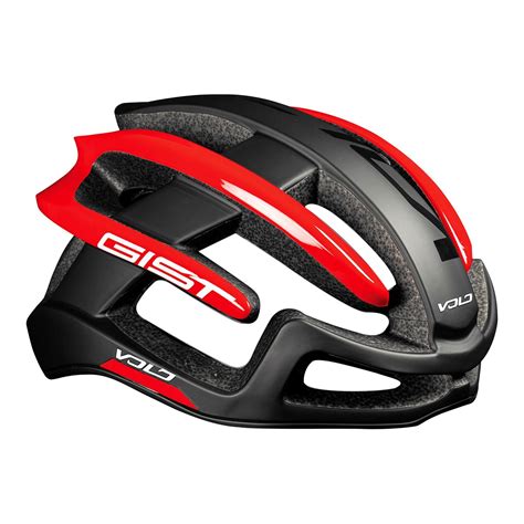 Casque vélo route Gist Volo noir mat rouge brillant Casque vélo sur