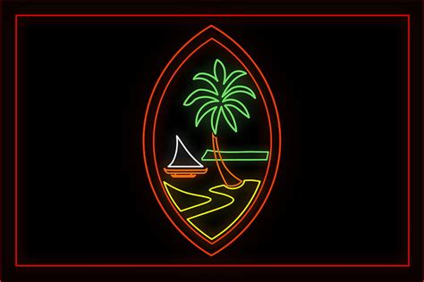 Neon Guam Flag R Guam Hd Wallpaper Pxfuel